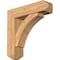 Ekena Millwork Thorton Craftsman Smooth Bracket w/ Offset Brace, Western Red Cedar, 7 1/2"W x 28"D x 28"H BKT0806X28X28THR04SWR - alternate 1